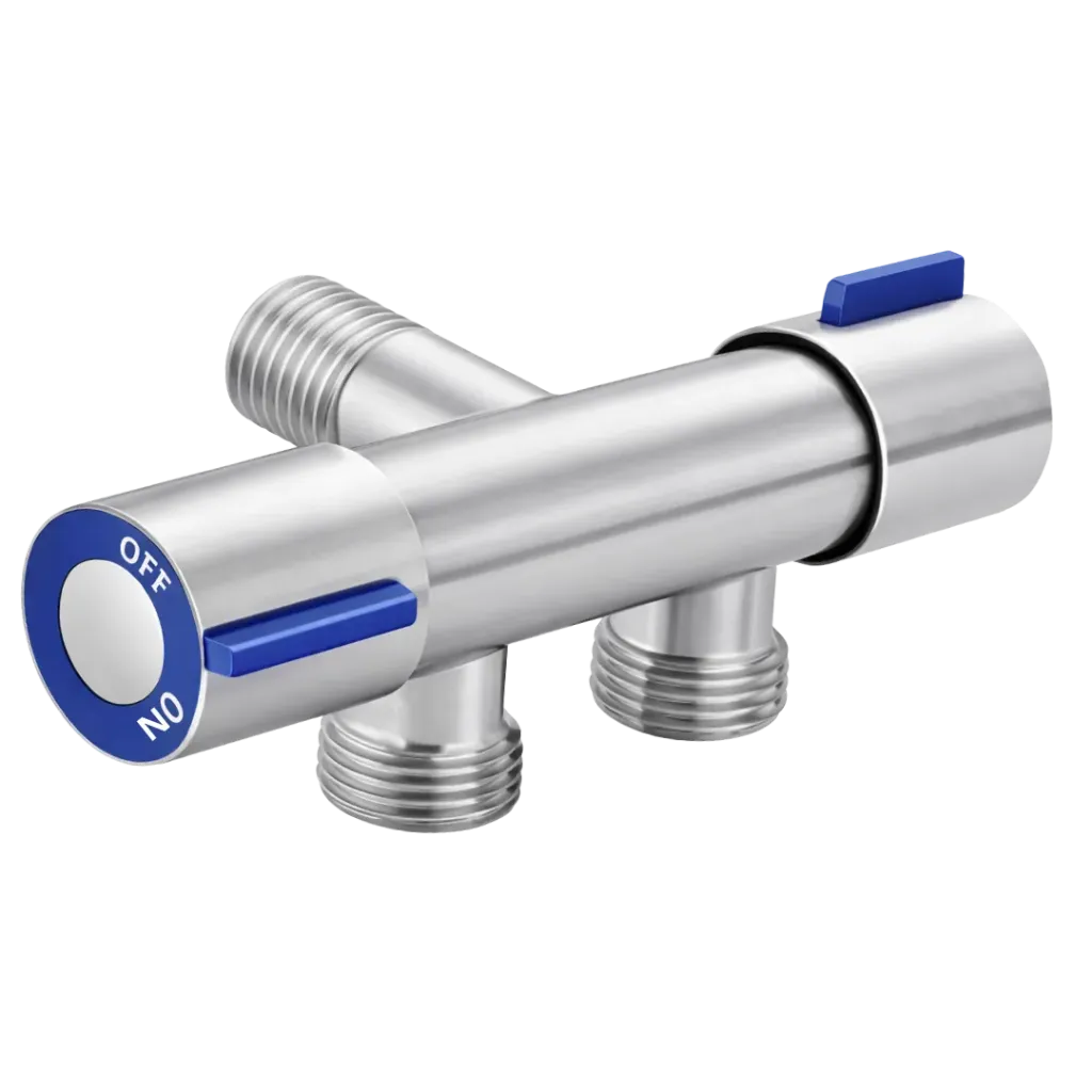 LLAVE DE ARRESTO DOBLE 1/2X1/2 SATINADO SV