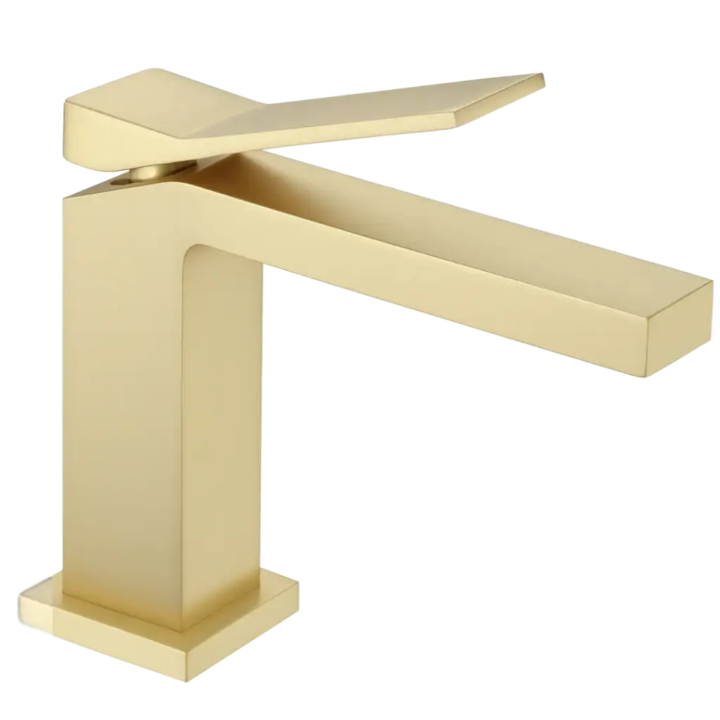 [GRILAV-030] GRIFERIA DE LAVAMANOS BAJA LYON DORADO MATE EUROPA