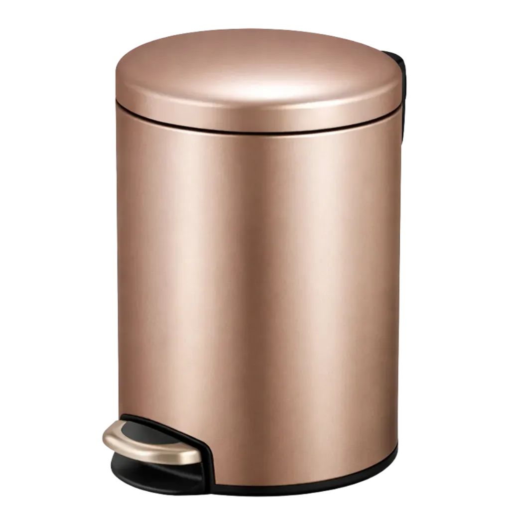 [PAP-712] PAPELERA CILINDRICA 8L ROSE GOLD MATE EKO