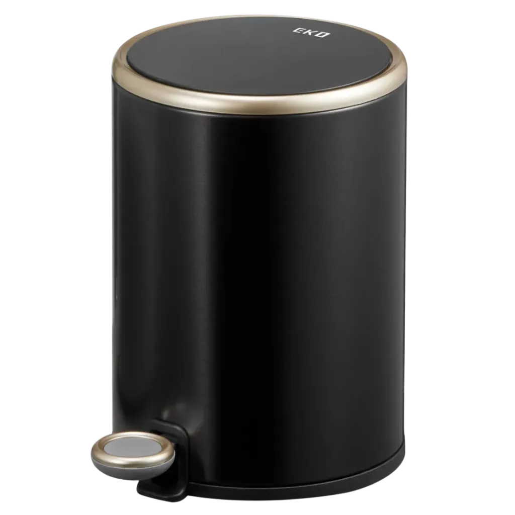 [PAP-715] PAPELERA CILINDRICA 6L NEGRO EKO