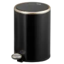 PAPELERA CILINDRICA 6L NEGRO EKO