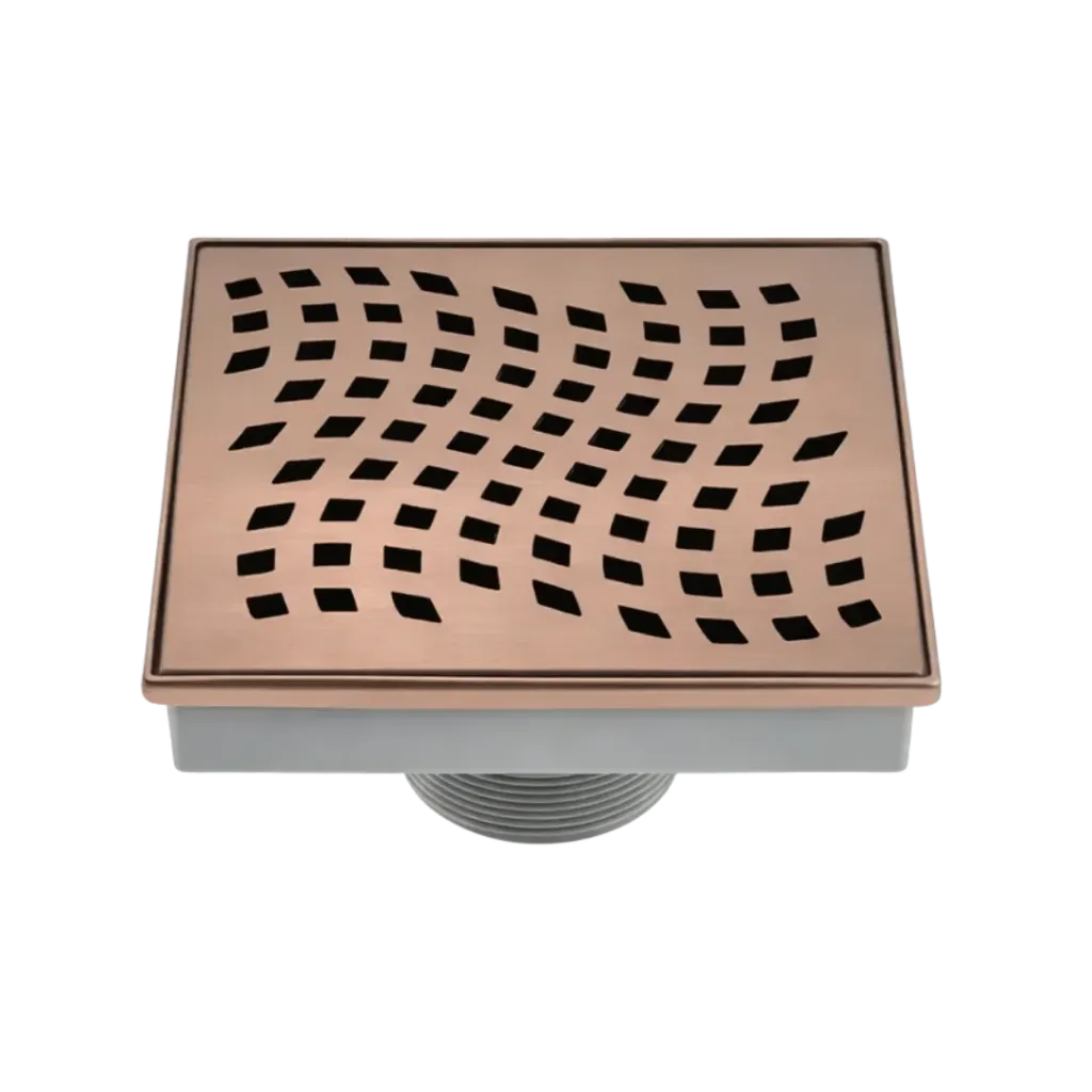 REJILLA DESAGUE CUADRADO 10X10CM ROSE GOLD UNIQUE