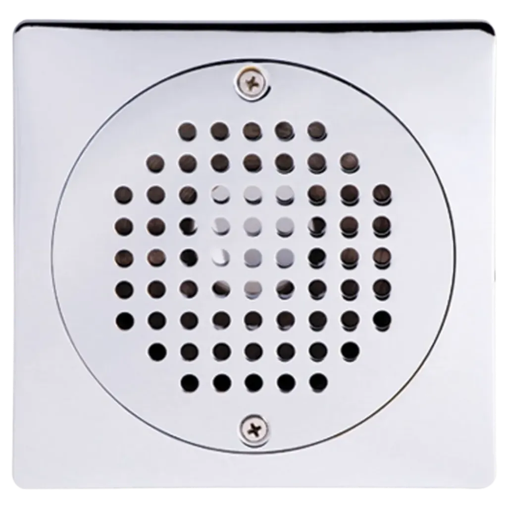 REJILLA CUADRADA PERFORADA 15X15CM CROMADO FUNDICION PACIFICO