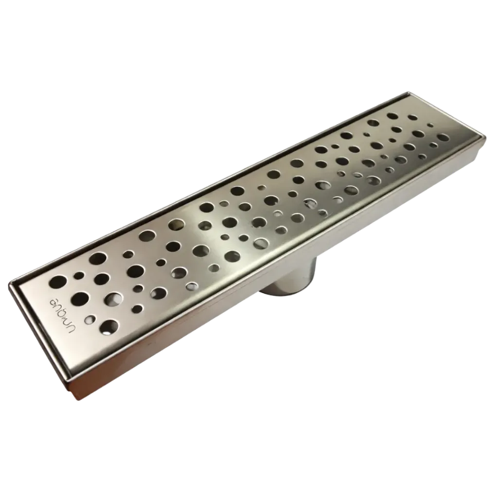 REJILLA DESAGUE RECTANGULAR PERFORADO 30CM SATINADO UNIQUE