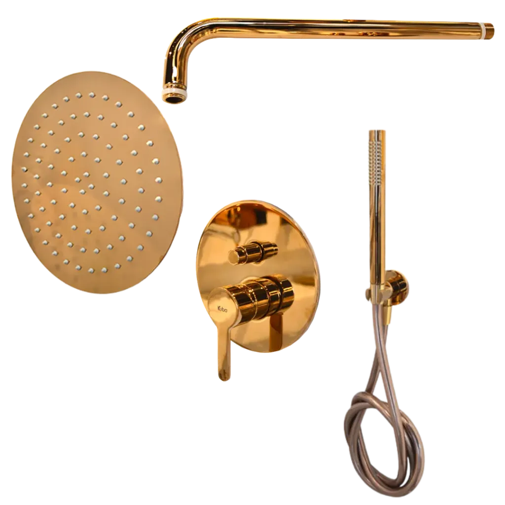 [KUBO-126] SET DE DUCHA BAÑERA SINTRA GOLD ROSE KUBO