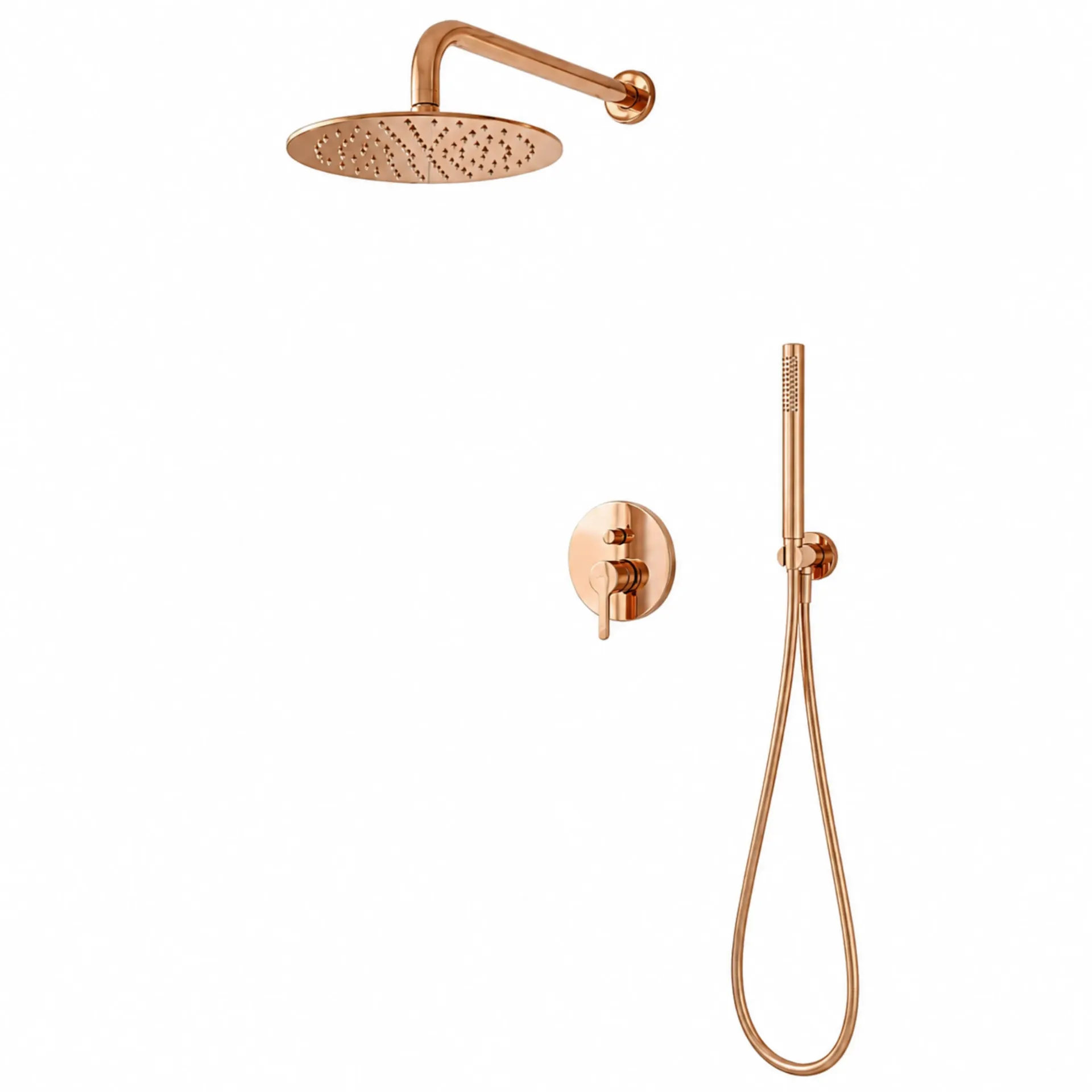 SET DE DUCHA SINTRA GOLD ROSE CON MONOMANDO Y DUCHA DE MANO KUBO