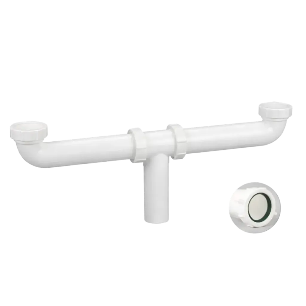 SIFON DE FREGADERO DOBLE BLANCO MHILER