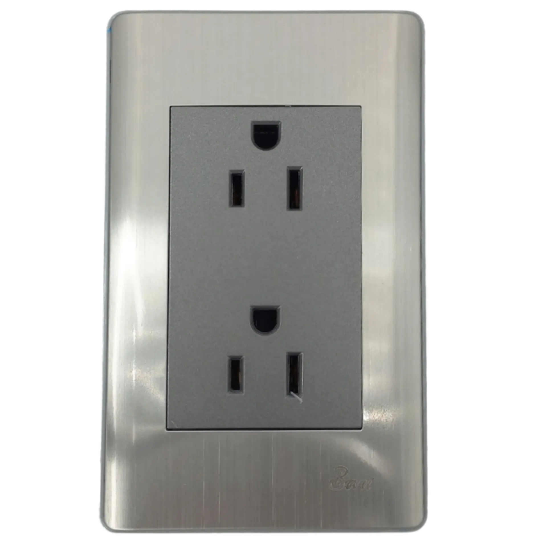 [INT.06.07] TOMA CORRIENTE DOBLE CON TIERRA METALLO BARI