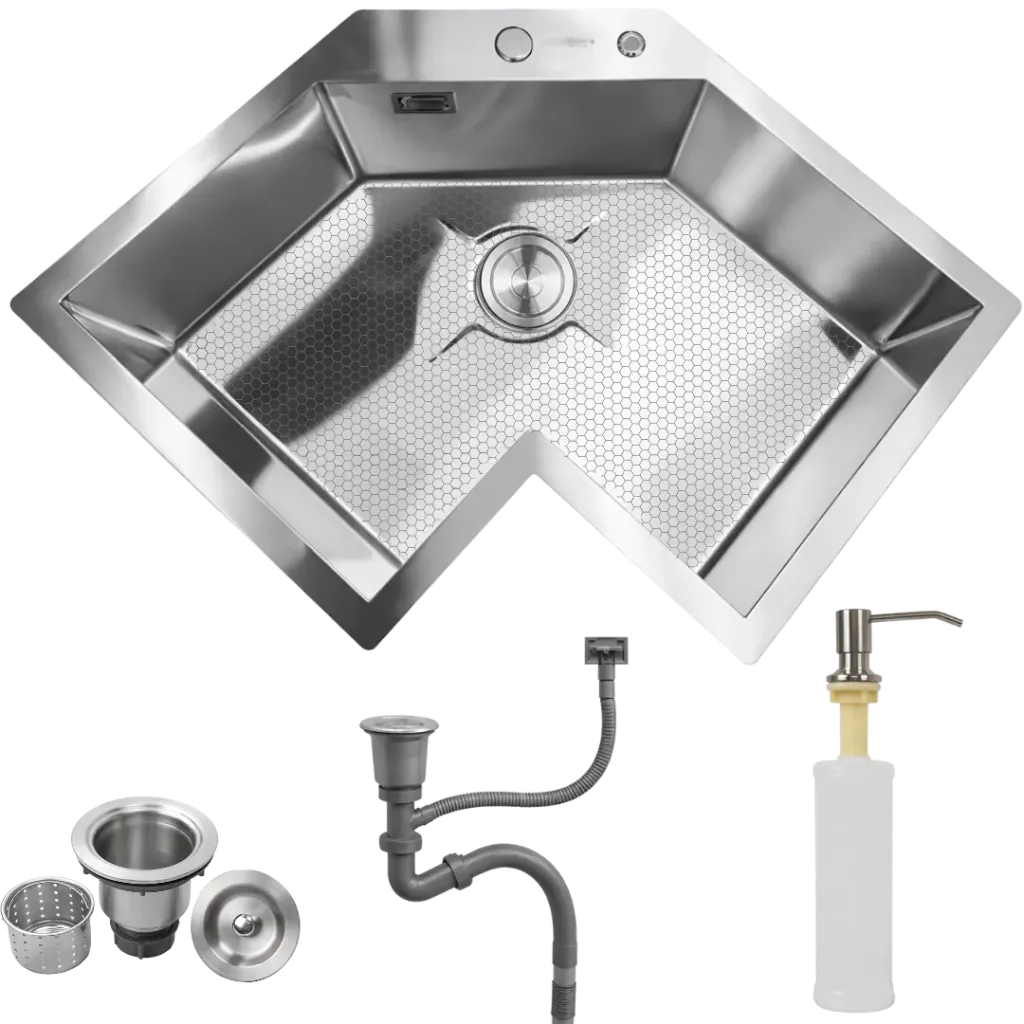 [RIV-F6464] FREGADERO ESQUINERO 64CM SATINADO RIVER