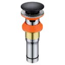 DESAGUE DE LAVAMANOS CERAMICO C/R NEGRO MATE RIVER