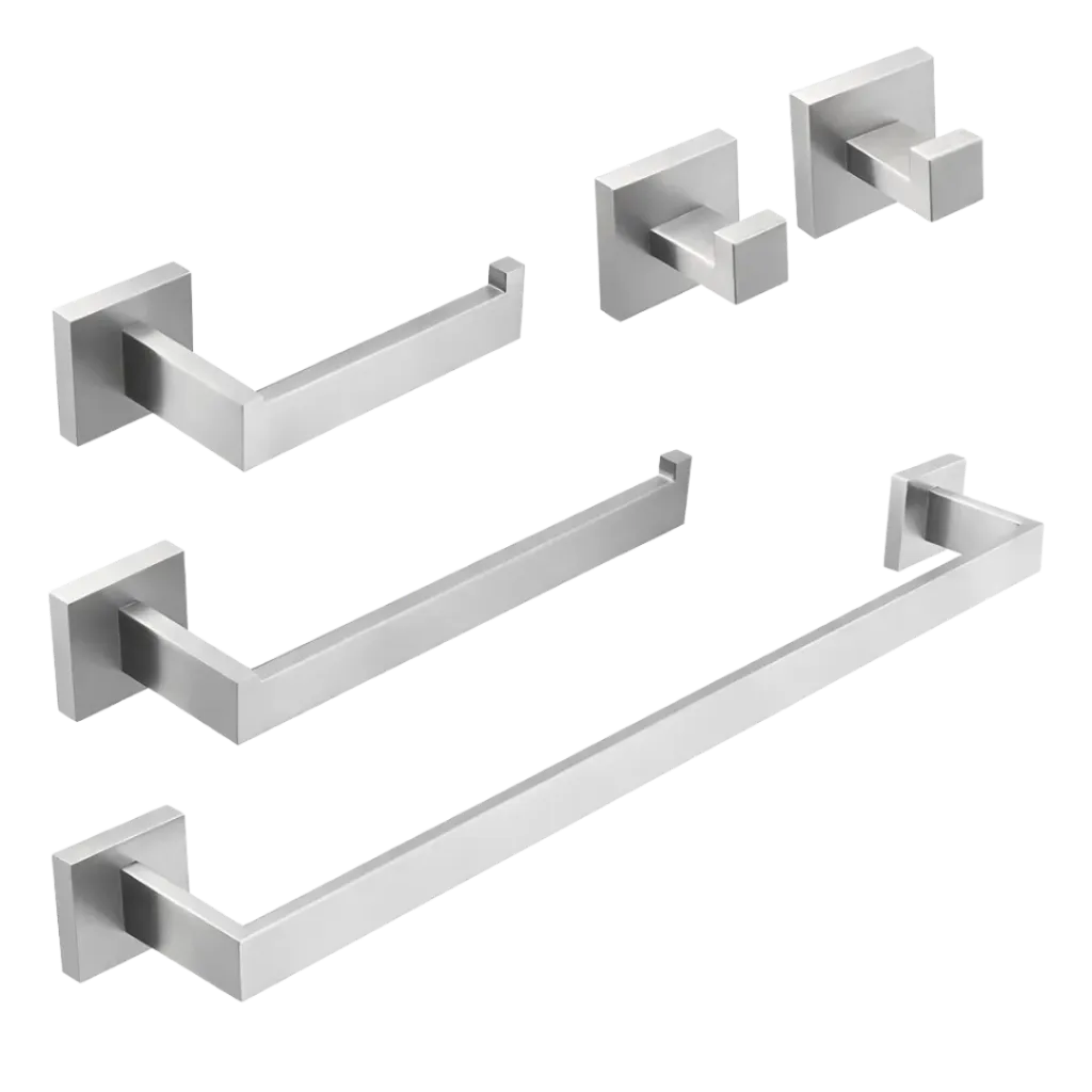 SET DE ACCESORIOS 5 PZAS SATINADO RIVER