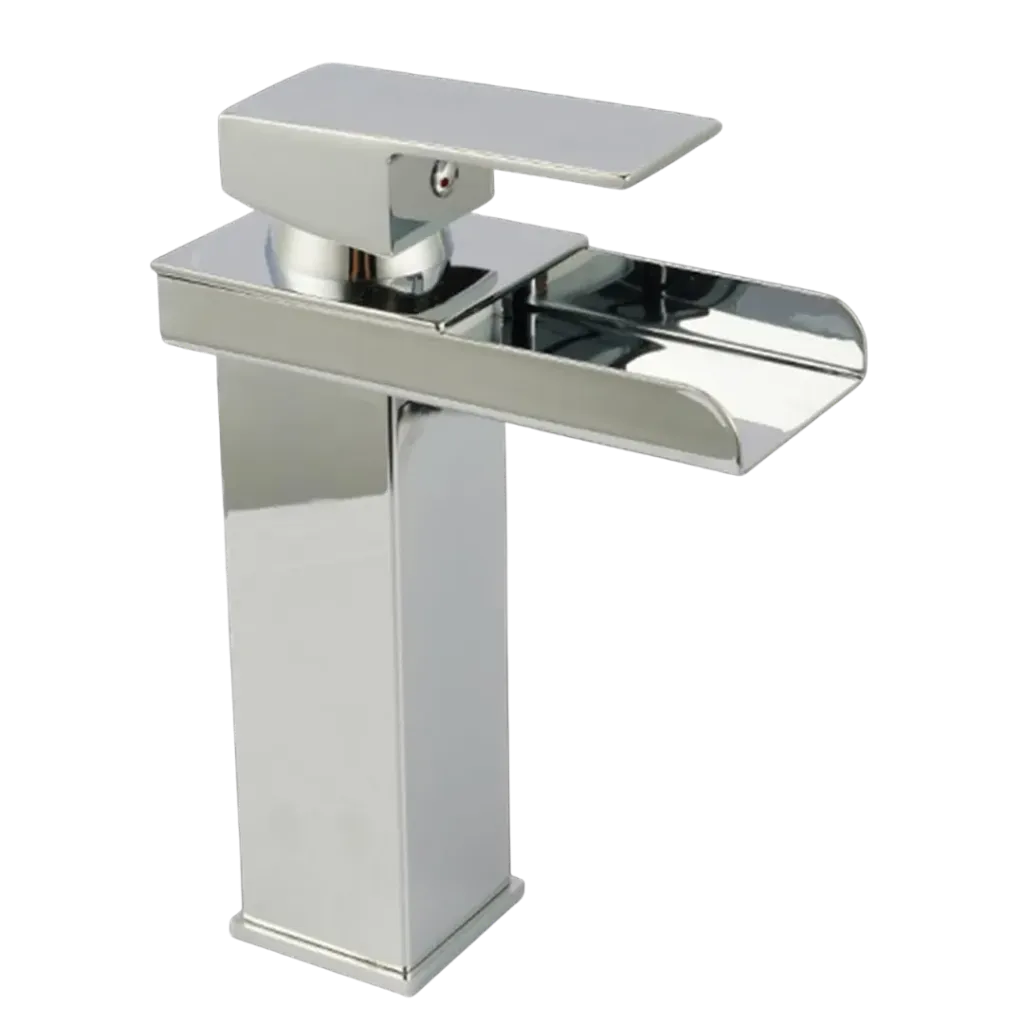 [RIV-407C] GRIFERIA DE LAVAMANOS BAJA CASCADA CROMADO RIVER