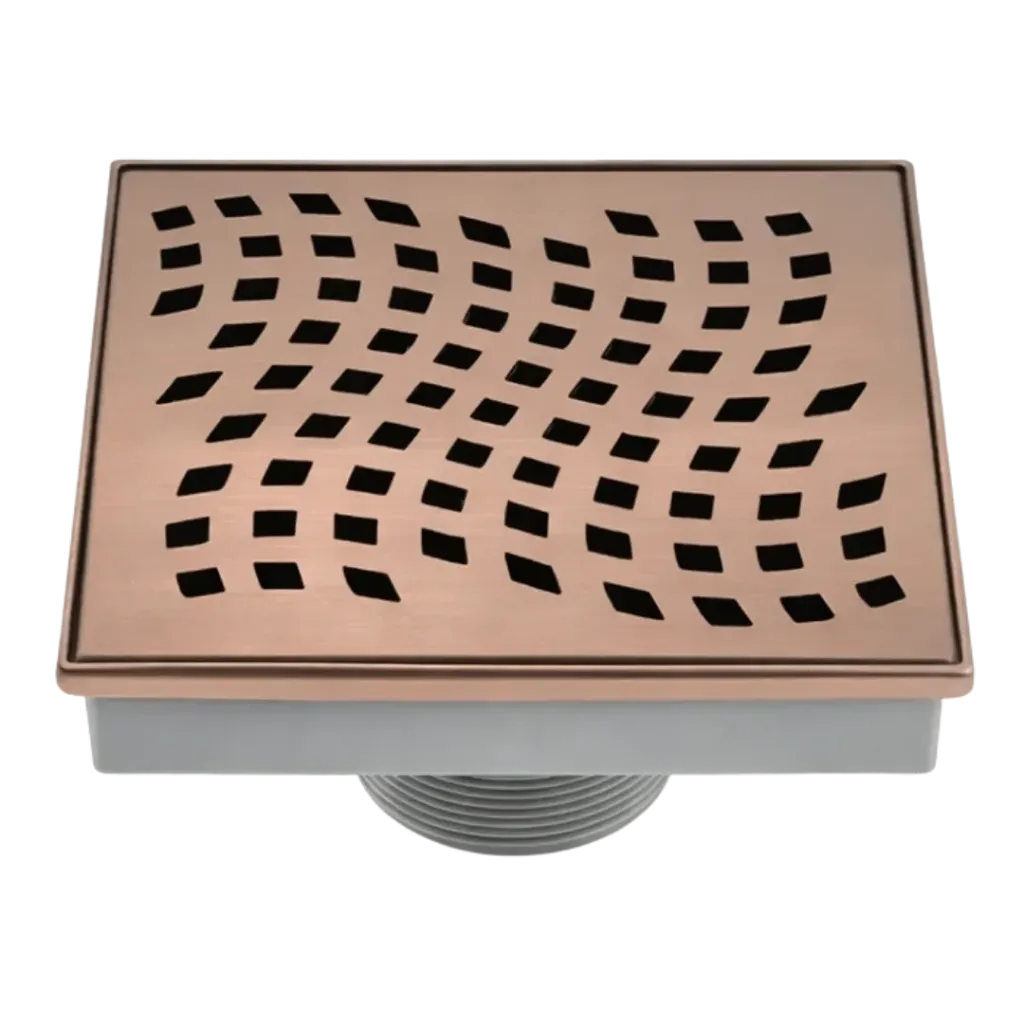 REJILLA DESAGUE CUADRADO 15X15CM ROSE GOLD UNIQUE