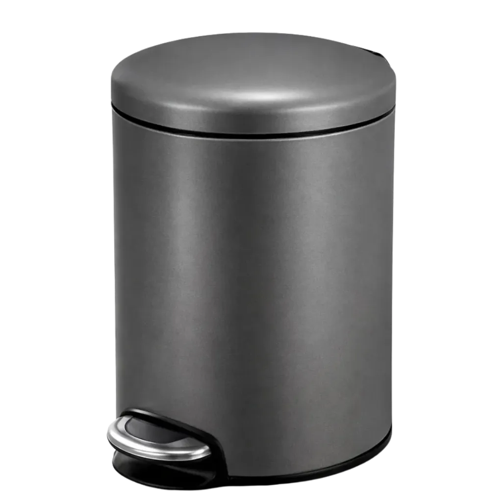 [PAP-711] PAPELERA CILINDRICA 8L GUN METAL EKO