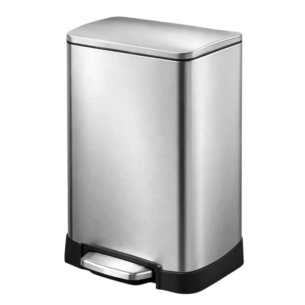 PAPELERA RECTANGULAR 40L SATINADO EKO