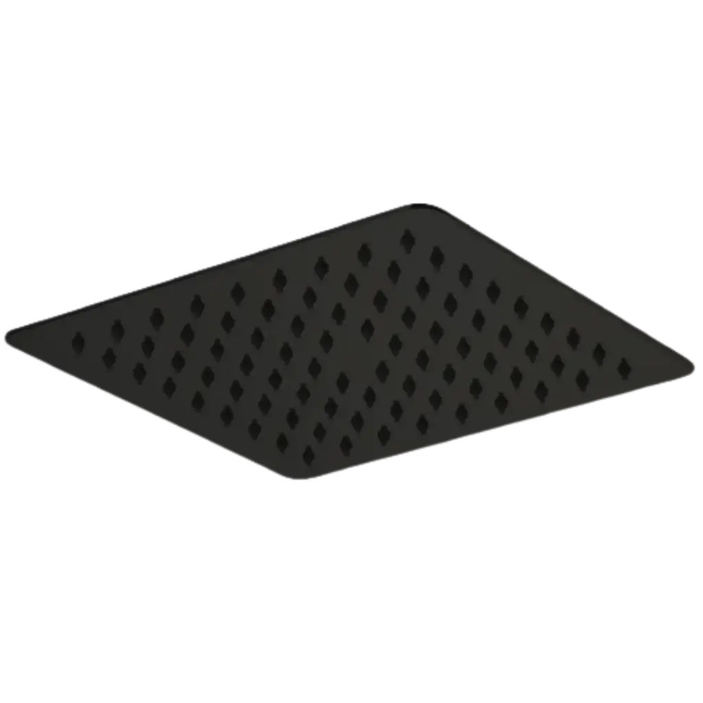 DUCHA REGADERA CUADRADA SANTORINI 25CM NEGRO MATE EUROPA