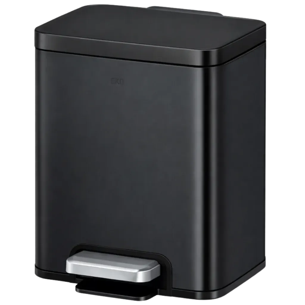 PAPELERA RECTANGULAR 12L NEGRO EKO