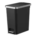 PAPELERA RECTANGULAR PLASTICA 40L NEGRO EKO