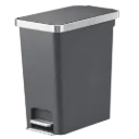PAPELERA RECTANGULAR PLASTICA 40L GRIS EKO