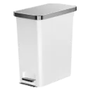 PAPELERA RECTANGULAR PLASTICA 40L BLANCO EKO