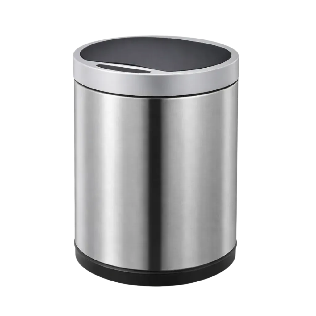 PAPELERA CILINDRICA CON SENSOR 6L SATINADO EKO