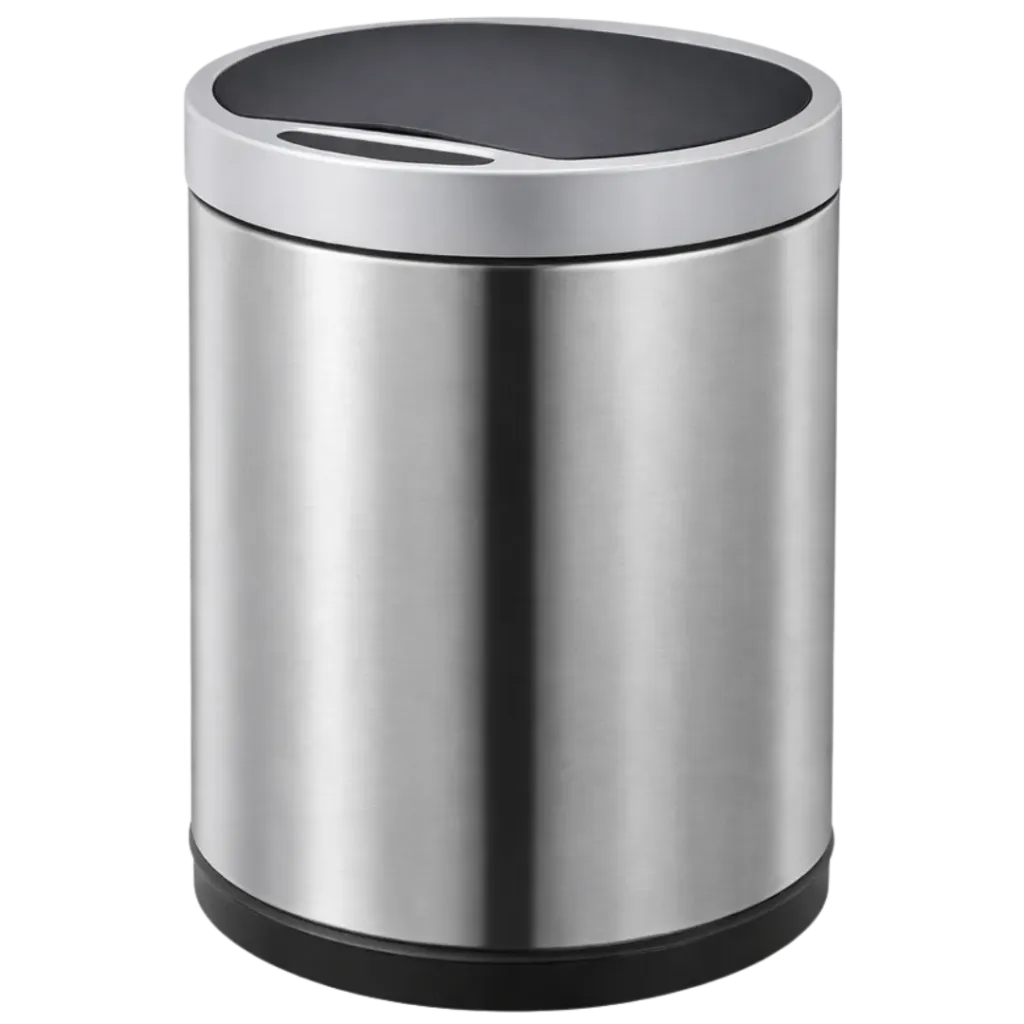 PAPELERA CILINDRICA CON SENSOR 12L SATINADO EKO