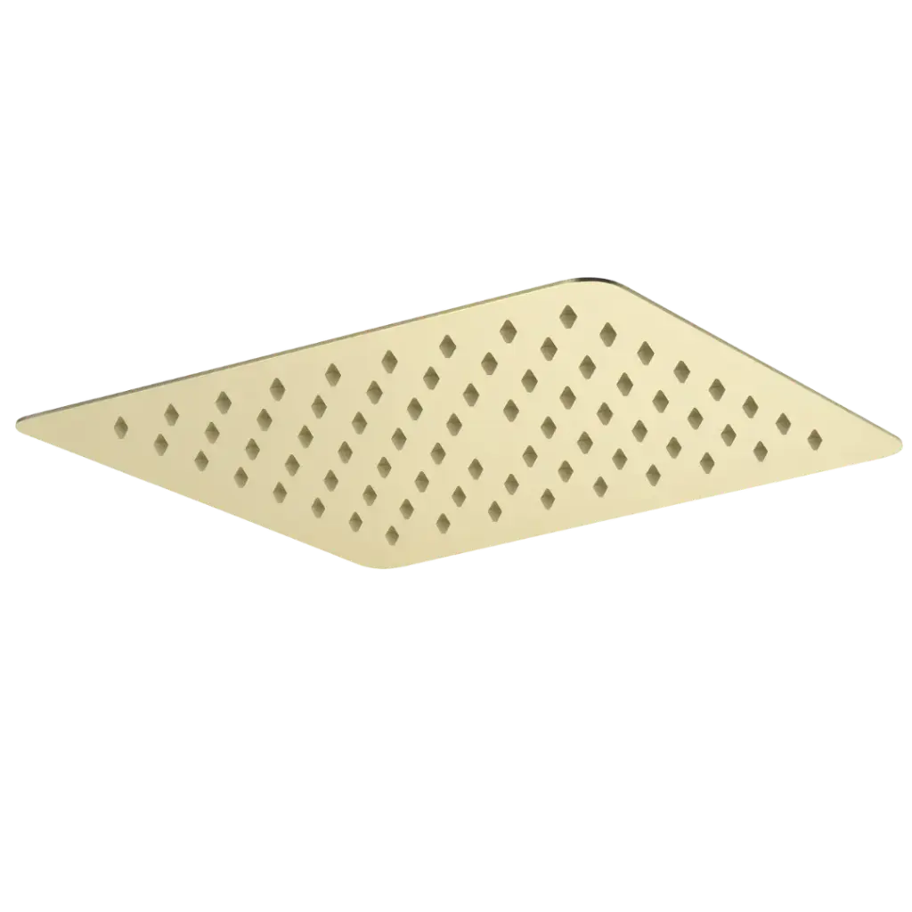 DUCHA REGADERA CUADRADA SANTORINI 30CM DORADO MATE EUROPA